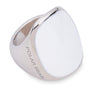 Xtinctio - Ring Hand Made in Italy by a 3rd generation goldsmith using the ancient and rarely used Etruscan enamel technique. eco-conscious jewelry , white enamel polar bear
