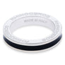 Xtinctio - Hand made in Italy by a 3rd generation Goldsmith, this eco conscious white Bronze and Black enamel ring is engraved with the word "Rhinoceros". Imbued with the spirit of the endangered Rhinoceros