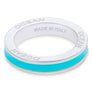 Xtinctio - Hand made in Italy by a 3rd generation Goldsmith. Eco conscious white Bronze and turquoise enamel. 50% of all profits go towards protecting the most endangered species on the planet earth.