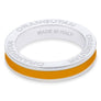 Xtinctio - Hand made in Italy by a 3rd generation Goldsmith. Eco conscious white Bronze and orange enamel. This Ring is imbued with the spirit of the Endangered Orangutan