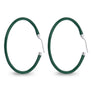 Xtinctio - These circular bronze enameled hoop earrings are hand made in Italy by a 3rd generation goldsmith using the ancient Etruscan art of enameling. designed in color green in honor of the beautiful rainforest.