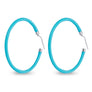 Xtinctio - These circular bronze enameled hoop earrings are hand made in Italy by a 3rd generation goldsmith using the ancient Etruscan art of enameling. designed in color turquoise in honor of the grand oceans.