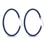 Xtinctio - These circular bronze enameled hoop earrings are hand made in Italy by a 3rd generation goldsmith using the ancient Etruscan art of enameling. designed in color navy blue in honor of the majestic whale.