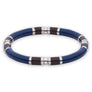 Xtinctio - Stretch Bangle comfortable, timeless and chic Hand made in Italy by a 3rd generation Goldsmith Triple dipped Palladium and Navy Blue enamel. Imbued with the spirit of our endangered Sea Mammals/ Whale