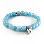 Xtinctio Aquamarine Beaded Bracelet is lovingly hand made and represents our commitment to protect the Ocean