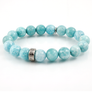 Xtinctio - Bracelet This Amazonite Stretch Beaded Bracelet is eco conscious, fun, durable and lovingly hand made it represents our commitment to protect the Ocean. 50 % of all profits go to support the protection of endangered species and their environments.