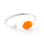 Orangutan Oval Enameled Silver Bangle - Free shipping and returns