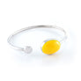 Tiger Oval Enameled Silver Bangle - Free shipping and returns