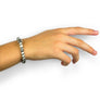 RHINO HOPE bracelet is hand made. Easy on, easy off magnetic clasp. Each color represents White and Black Rhino species that we are partnering to protect. 50% of all profits are donated to organizations that protect endangered species and their habitats. Our partner in Rhinoceros conservation is the most successful orphan elephant rehabilitation in the world, The David Sheldrick Wildlife Trust, which receives 20% of all proceeds.