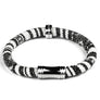 RHINO HOPE bracelet is hand made. Easy on, easy off magnetic clasp. Each color represents White and Black Rhino species that we are partnering to protect. 50% of all profits are donated to organizations that protect endangered species and their habitats. Our partner in Rhinoceros conservation is the most successful orphan elephant rehabilitation in the world, The David Sheldrick Wildlife Trust, which receives 20% of all proceeds.
