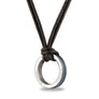Xtinctio Necklace Eco friendly cotton linen blend waxed cord sourced in Italy. Amulet individually hand forged in Italy from White Bronze and grey enamel in honor of the majestic elephant.
