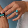 Xtinctio - This Etruscan Sphere ring is hand made in Italy by a 3rd generation Goldsmith. Eco conscious 925 Silver and enamel. Engraved with our logo serving as a constant reminder that in this age of extinction, we are all connected to every living thing. Our partner in Ocean Conservation is The Coral Reef Restoration.