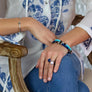 Xtinctio - Stretch Bangle comfortable, timeless and chic Hand made in Italy by a 3rd generation Goldsmith Triple dipped Palladium and Navy Blue enamel. Imbued with the spirit of our endangered Sea Mammals/ Whale
