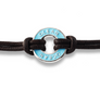Individually hand forged in Italy from White Bronze and Turquoise Etruscan Enamel in honor of the Ocean. Eco friendly cotton linen blend waxed cord sourced in Italy