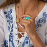 Xtinctio Ocean Vanguard Ring Hand Made in Italy by a 3rd generation goldsmith using the ancient and rarely used Etruscan enamel technique. eco-conscious jewelry ,