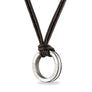 Xtinctio - necklace Amulet individually hand forged in Italy from White Bronze and white Etruscan Enamel in honor of the endangered Polar Bear. Eco friendly cotton linen blend waxed cord sourced in Italy.