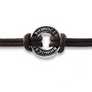 Xtinctio Bracelet - Individually hand forged in Italy from White Bronze and black Etruscan Enamel in honor of the critically endangered Rhino. Eco friendly cotton linen blend waxed cord sourced in Italy.