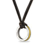 Xtincito Necklace Amulet individually hand forged in Italy from White Bronze and orange Etruscan Enamel in honor of the critically endangered Tiger. Eco friendly cotton linen blend waxed cord sourced in Italy.
