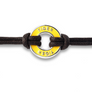 xtinctio - cord bracelet Individually hand forged in Italy from White Bronze and yellow Etruscan Enamel in honor of the critically endangered Tiger. Eco friendly cotton linen blend waxed cord sourced in Italy.