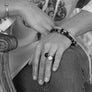 Xtinctio - Stretch Bangle comfortable, timeless and chic Hand made in Italy by a 3rd generation Goldsmith Triple dipped Palladium and Yellow enamel Imbued with the spirit of the Jungle and the Tiger