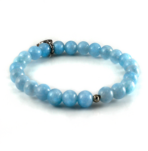 Xtinctio Aquamarine Beaded Bracelet is lovingly hand made and represents our commitment to protect the Ocean