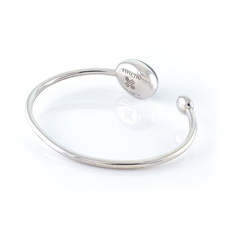 Rhino Oval Silver Bangle  - Free shipping and returns