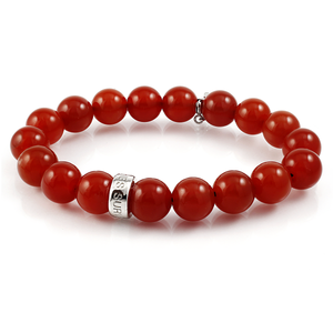 Carnelian Stretch Beaded Bracelet - Free shipping and returns