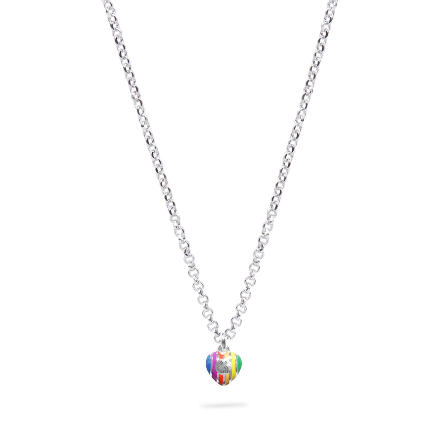 Rainbow  Heart Necklace  - Free shipping and returns