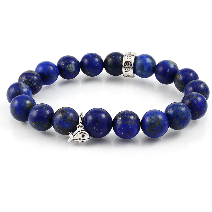 Lapis Lazuli Stretch Beaded Bracelet -Free shipping and returns