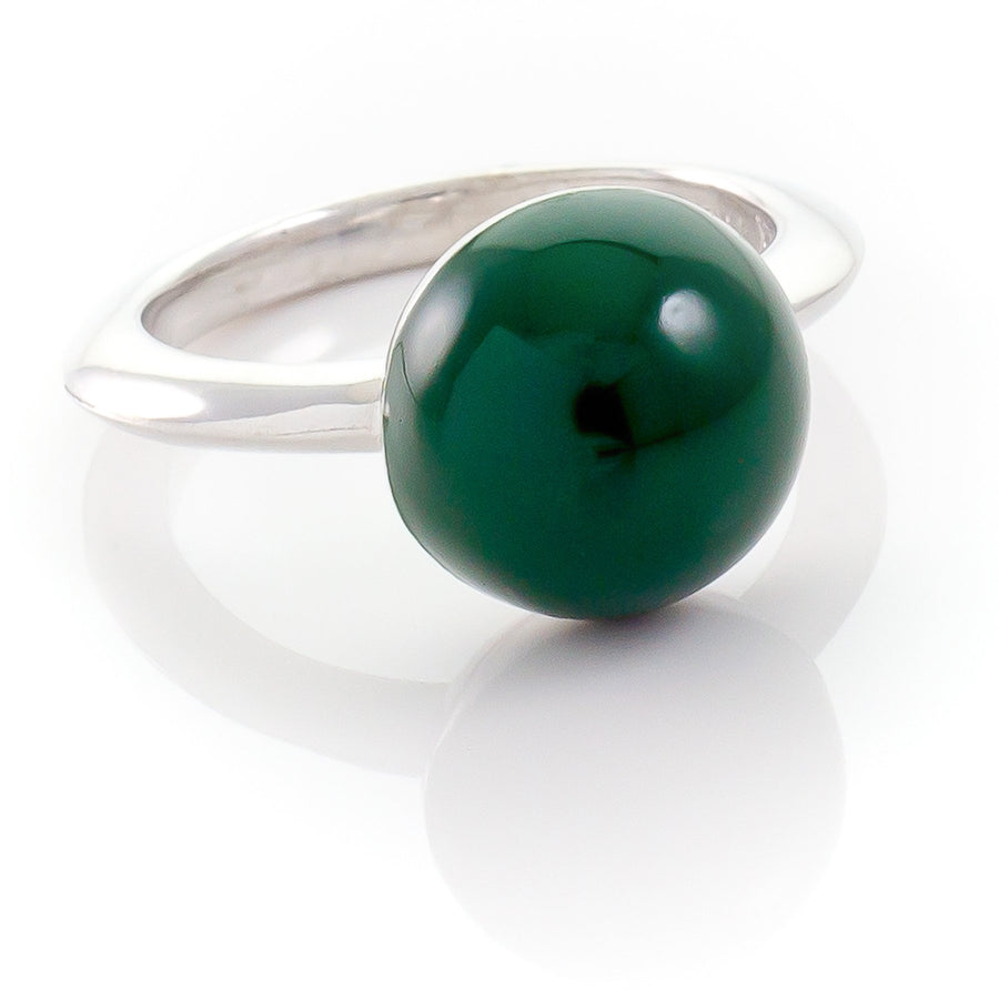 Xtinctio - This Etruscan Sphere ring is hand made in Italy by a 3rd generation Goldsmith.  Eco conscious 925 silver and enamel.  Engraved with our logo serving as a constant reminder that in this age of extinction, we are all connected to every living thing. Our partner in Rainforest Conservation