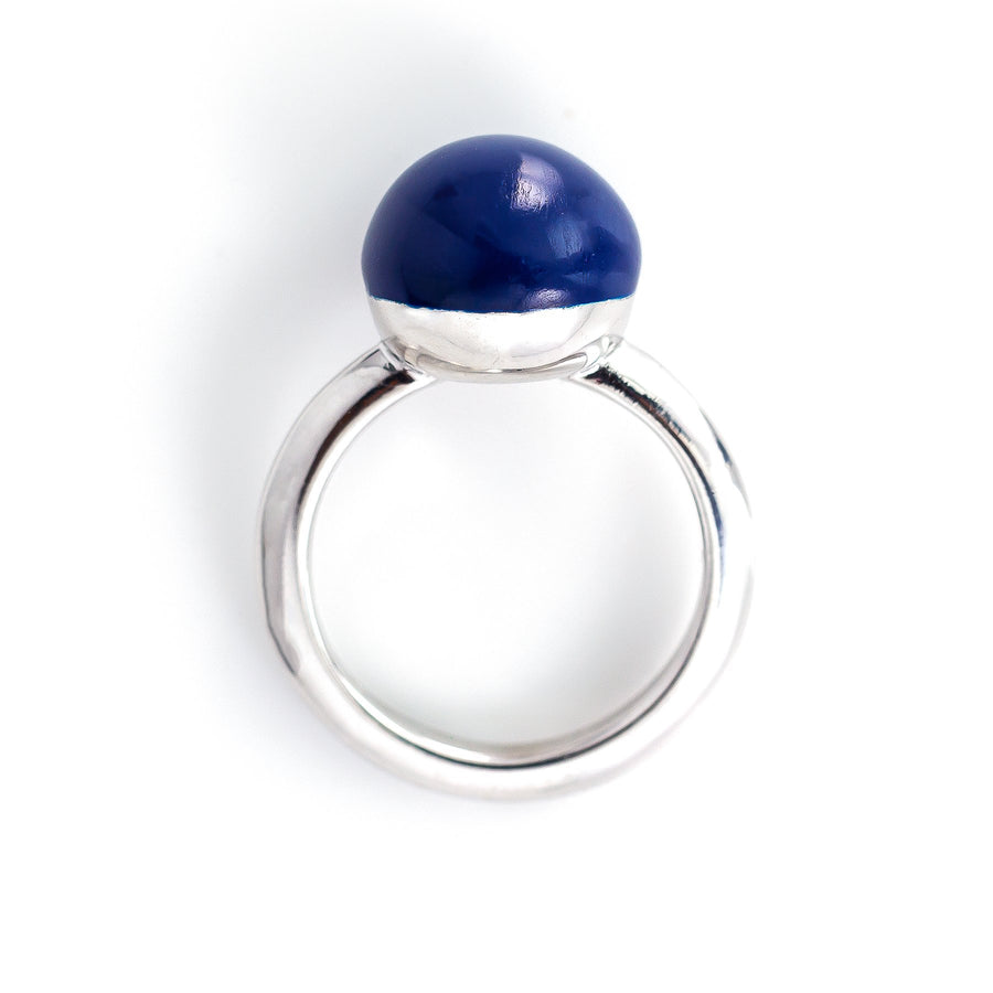 Xtinctio - This Etruscan Sphere Ring is hand made in Italy by a 3rd generation goldsmith using 925 Silver and enamel.  Engraved with our X logo, it is a positive reminder of our connection to every living thing in this age of extinction.  Our partner in Ocean
